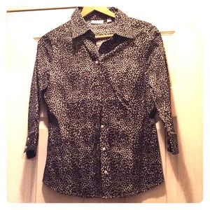 NY&Co button down leopard print blouse